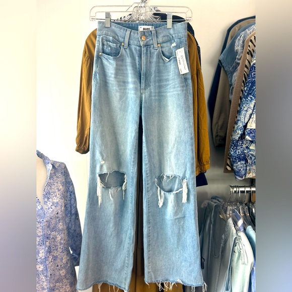 Paige Sasha Wide leg distressed - Picture 1 of 5